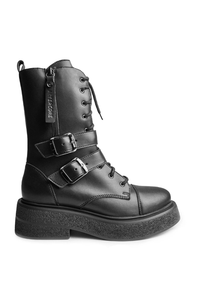 Altercore Damen vegan Stiefel Riley Rugged Black